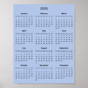 Eenvoudige maar Elegante 2025 Agenda Poster