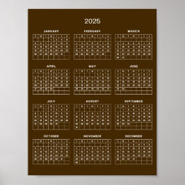 Eenvoudige maar Elegante 2025 Agenda | Poster