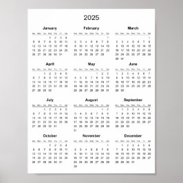 Eenvoudige maar Elegante 2025 Agenda | Poster