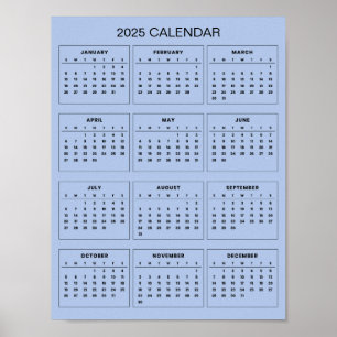 Eenvoudige maar Elegante 2025 Agenda Poster