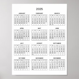 Eenvoudige maar Elegante 2025 Agenda | Poster