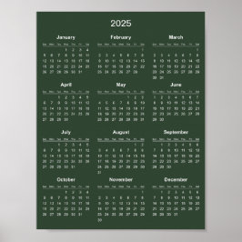 Eenvoudige maar Elegante 2025 Agenda | Poster