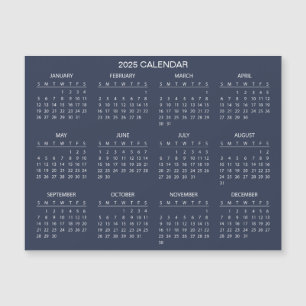 Eenvoudige maar elegante 2025 kalender Magnetisc