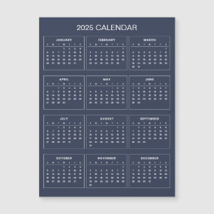 Eenvoudige maar elegante 2025 kalender Magnetisc