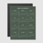 Eenvoudige maar elegante 2025 kalender | Magnetisc (Voorkant / Achterkant)