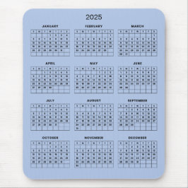 Eenvoudige maar elegante 2025 kalender | Muismat