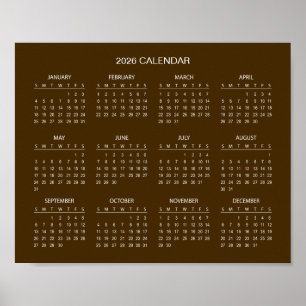 Eenvoudige maar Elegante 2026 Agenda Poster