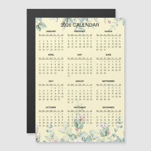 Eenvoudige maar Elegante Bloemencalender 2026 Ma