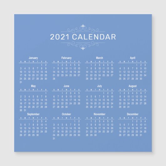 Eenvoudige maar elegante kalender voor 2021 | Magn (Voorkant)