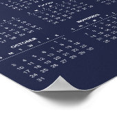 Eenvoudige maar elegante kalender voor 2021 | POST Poster (Hoek)