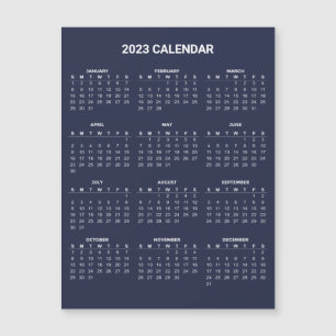 Eenvoudige maar elegante kalender voor 2023 Magn