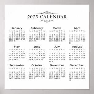 Eenvoudige maar elegante kalender voor 2023   POST Poster