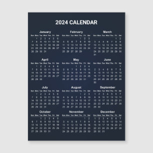 Eenvoudige maar toch elegante kalender 2024 Magn