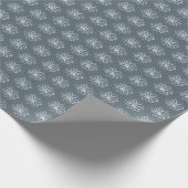 Eenvoudige madeliefjes leisteen blauwe hand geteke cadeaupapier (Hoek)