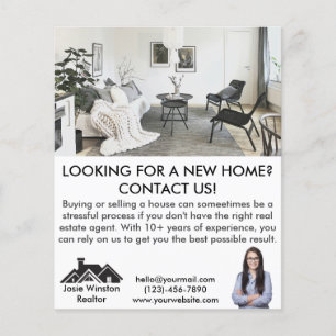 Eenvoudige makelaar marketing foto flyer