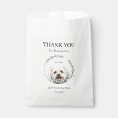 Eenvoudige Maltese hond bruiloft dank u Bedankzakje (Voorkant)