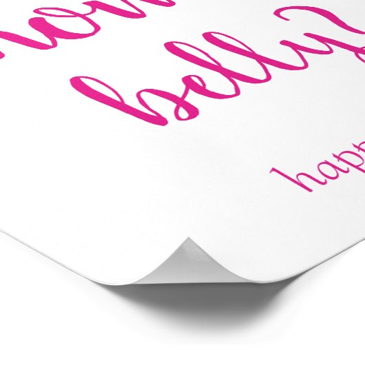 Eenvoudige mama buik | Heet Roze Gissen Spel Poster (Hoek)