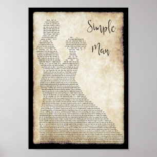 Eenvoudige Man Song Lyric Man Lady Dansend Print