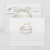 Eenvoudige Man Vrouw Trouwringen Recept Kaarten (Voorkant / Achterkant)