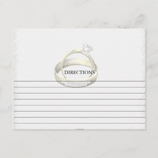 Eenvoudige Man Vrouw Trouwringen Recept Kaarten (Voorkant)