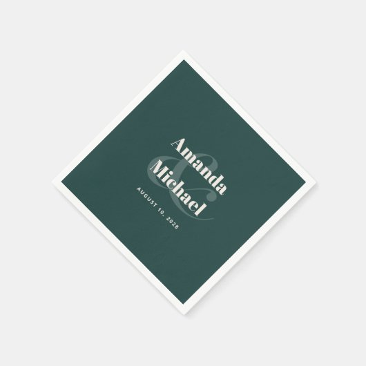 Eenvoudige maragdgroene moderne minimalistische br servet (Hoek)