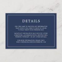 Eenvoudige Marine Blauw Monogram Elegante Huwelijk