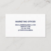 Eenvoudige marine visitekaartje (Achterkant)