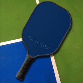 Eenvoudige marineblauw monogram naam pickleball paddle