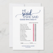 Eenvoudige marinescalligrafie zei hij dat ze het s kaart (Voorkant)