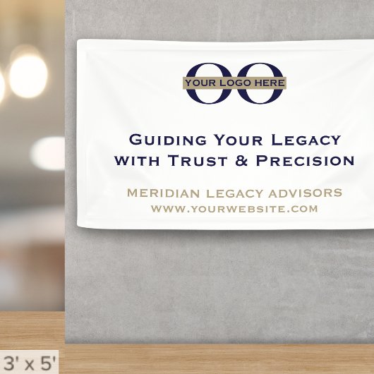 Eenvoudige marketingbanner opschonen met Logo Spandoek