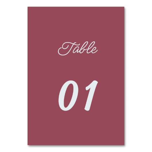 Eenvoudige Maroon gepersonaliseerde bruiloft Kaart (Voorkant)