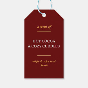 EENVOUDIGE MAROON MINIMALISTISCH MODERN CADEAULABEL