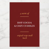 EENVOUDIGE MAROON MINIMALISTISCHE MODERNE KAARS VOEDSELCONTAINER ETIKET (Enkel label)