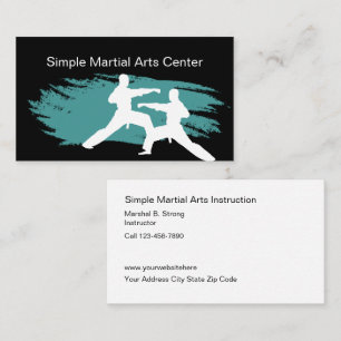 Eenvoudige Martial Arts Visitekaartjes