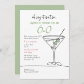 Eenvoudige Martini uitnodiging (Voorkant / Achterkant)