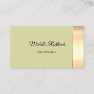 Eenvoudige Matcha Poeder Groen Metallic Visitekaartje