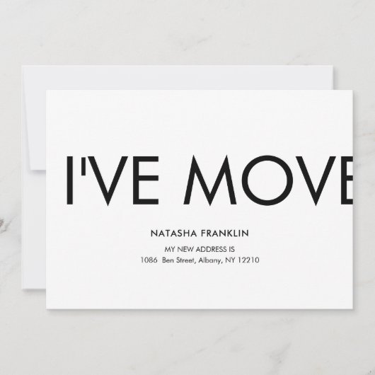 Eenvoudige mededeling nieuwe adreswijziging (Voorkant)