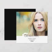 Eenvoudige mededeling van het Afstuderen van de Fo (Voorkant / Achterkant)