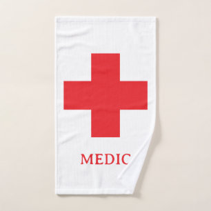 Eenvoudige MEDIC & EHBO, Kruis, Ambulance, Dokter Handdoek