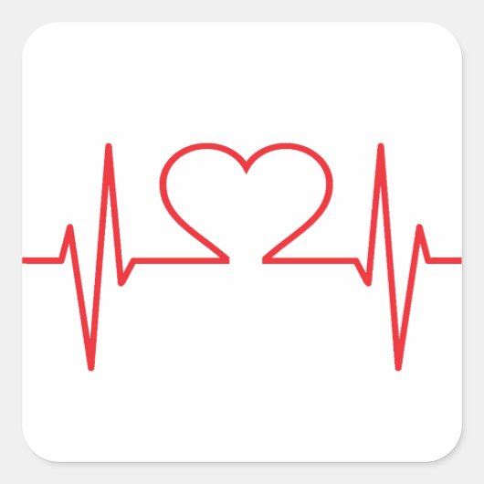 Eenvoudige medische vierkante sticker (Voorkant)