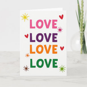 Eenvoudige Meervoudige Liefdeskaart Kaart