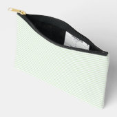 Eenvoudige Melkachtige Jade Green Narrow Stripe Etui (Open)