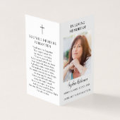 Eenvoudige Memorial 2 Fotomap Gebed Kaart (Buitenkant)