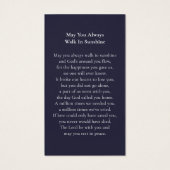 Eenvoudige Memorial Funeral Prayer Kaart (Achterkant)