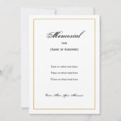 Eenvoudige memoriale uitnodiging (Voorkant)