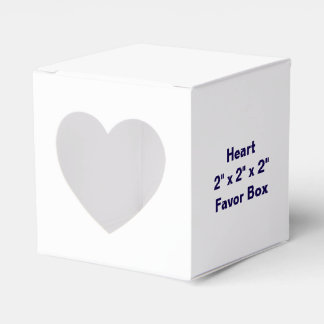 Eenvoudige merkpromotie Hart 2" x 2" x 2" Bedankdoosjes