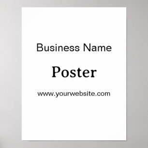 Eenvoudige merkpromotie Standaard halfglans 11"x14 Poster
