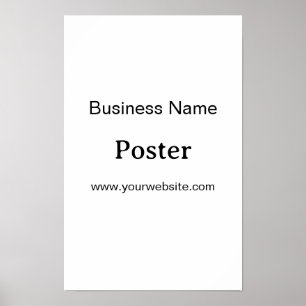Eenvoudige merkpromotie Standaard halfglans 11"x17 Poster