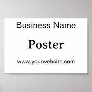 Eenvoudige merkpromotie Standaard halfglans 15x10 Poster