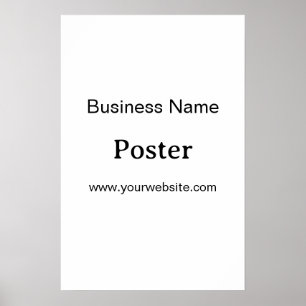 Eenvoudige merkpromotie Standaard halfglans 16"x24 Poster